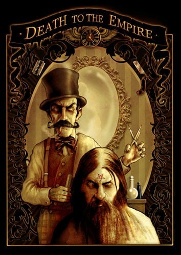 Black Market Art Company Death to the Empire Rasputin Print