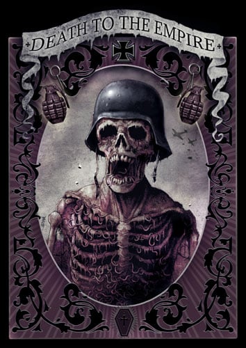Black Market Art Company Death to the Empire Zombie Soldier Print