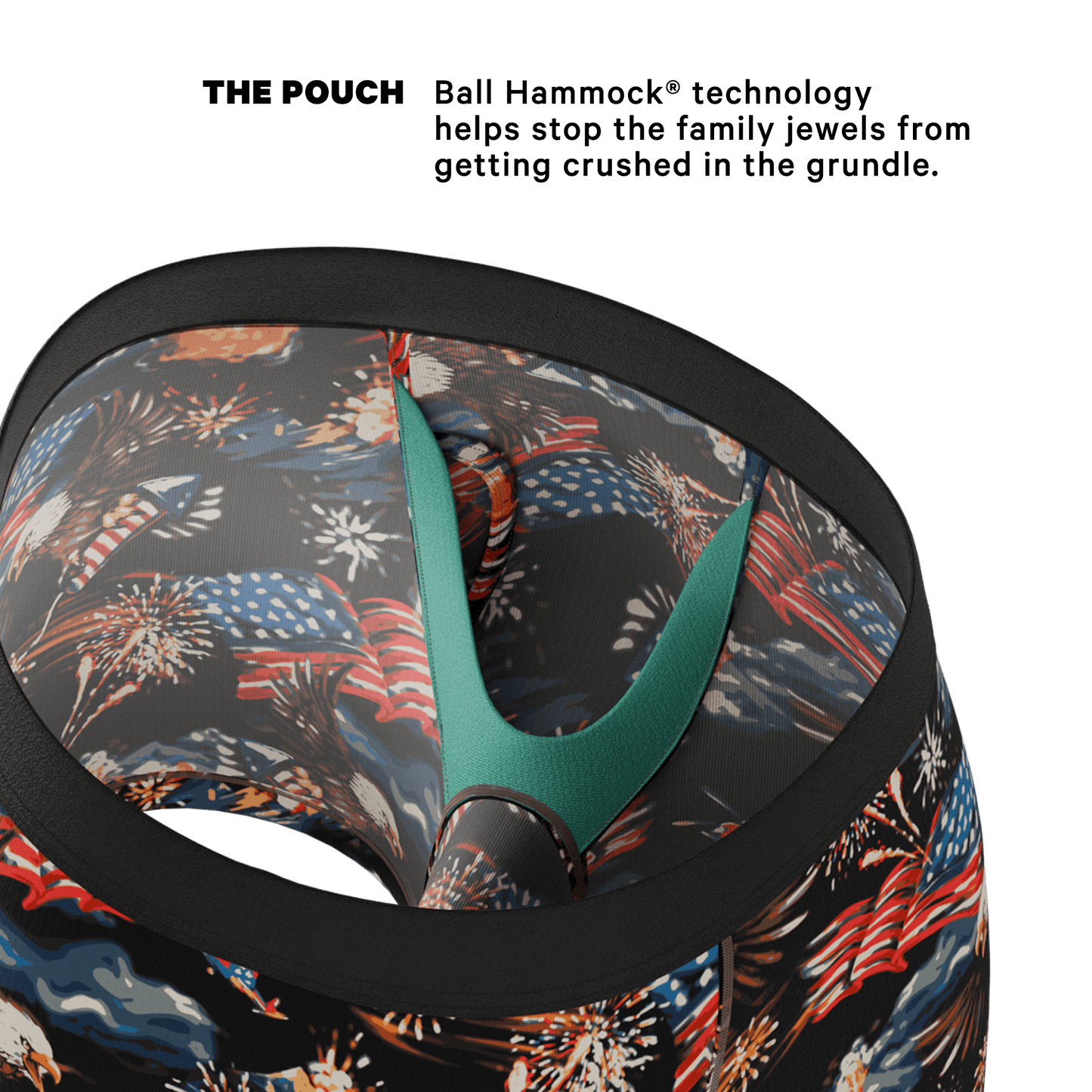 The Declaration | Americana Eagles Ball Hammock® Pouch Underwear With Fly - Shinesty - Flyclothing LLC