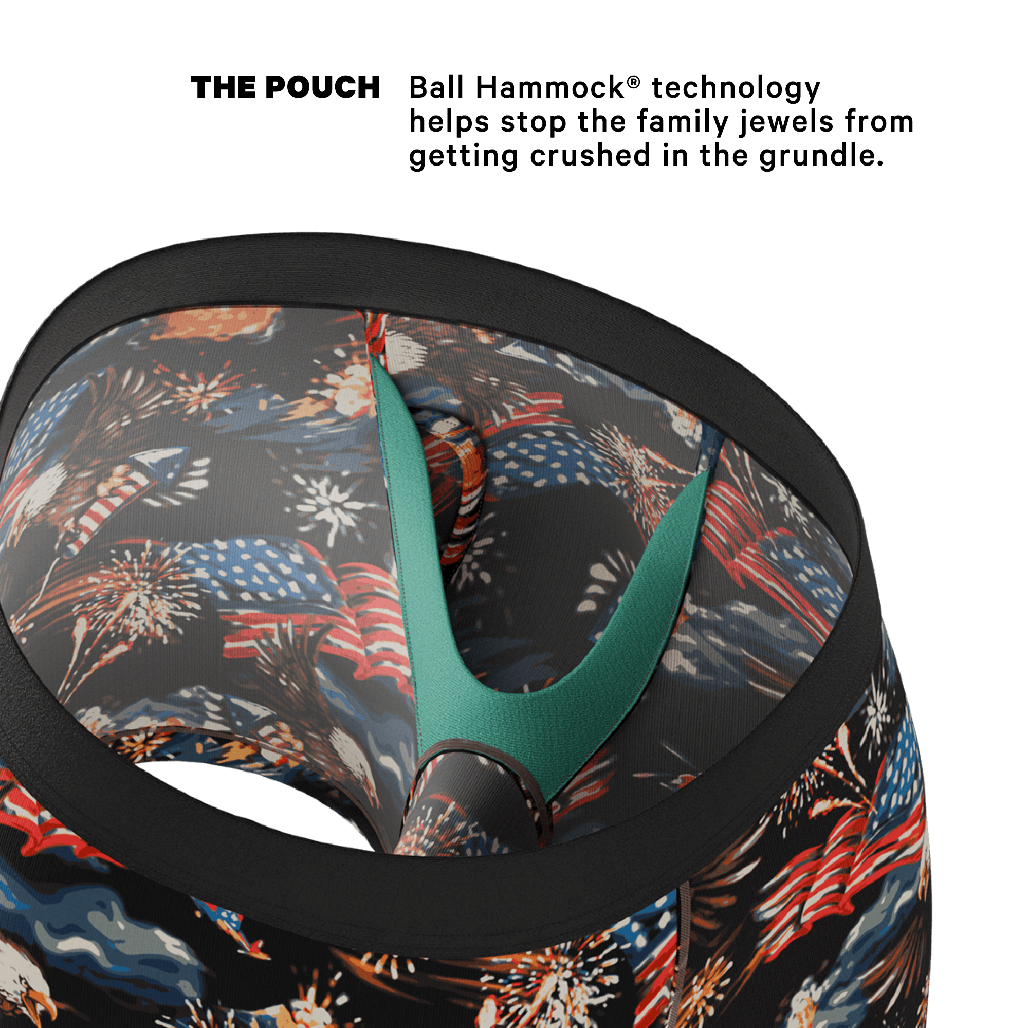 The Declaration | Americana Eagles Ball Hammock® Pouch Underwear With Fly - Shinesty - Flyclothing LLC