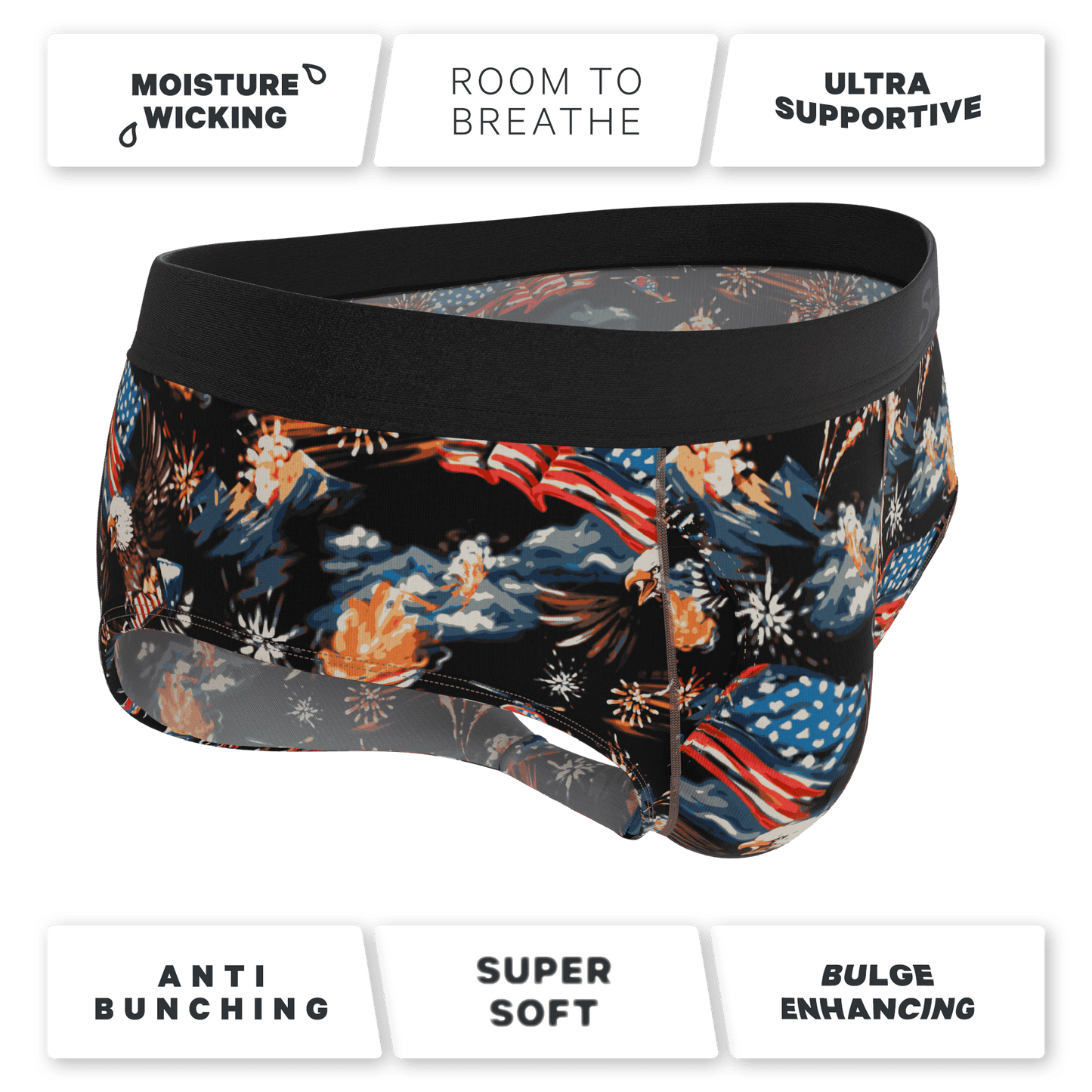 The Declaration | Americana Eagles Ball Hammock® Pouch Underwear Briefs - Shinesty - Flyclothing LLC