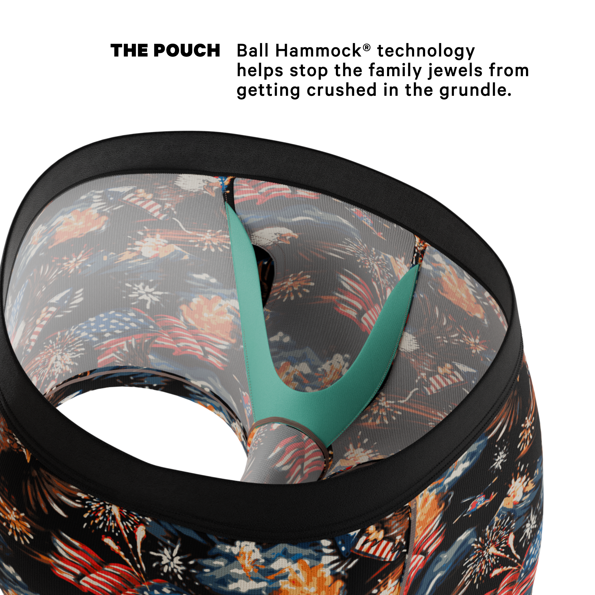 The Declaration | Americana Eagles Ball Hammock® Pouch Trunks Underwear