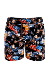 The Declaration | Americana Eagles Ball Hammock® Pouch 8" Swim Trunks - Shinesty - Flyclothing LLC