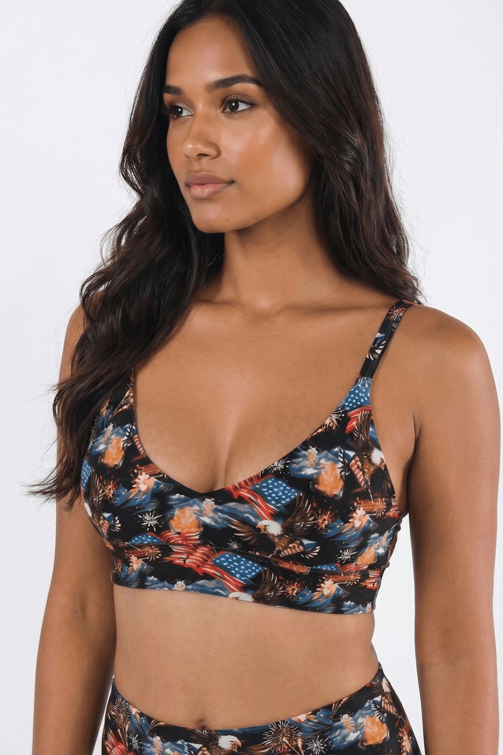 The Declaration | Americana Eagles Boob Hammock™ Plunge Bralette - Shinesty - Flyclothing LLC