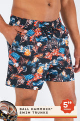 The Declaration | Americana Eagles Ball Hammock® Pouch 5" Swim Trunks - Shinesty - Flyclothing LLC