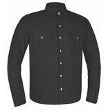 Defender - Mens Black Armored Flannel - Unik Just for Bikers - Flyclothing LLC