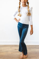 Denim Blue Velvet Bells - Mila & Rose ® - Flyclothing LLC