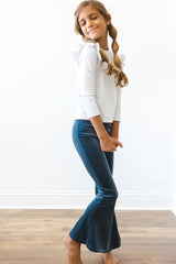 Denim Blue Velvet Bells - Mila & Rose ® - Flyclothing LLC