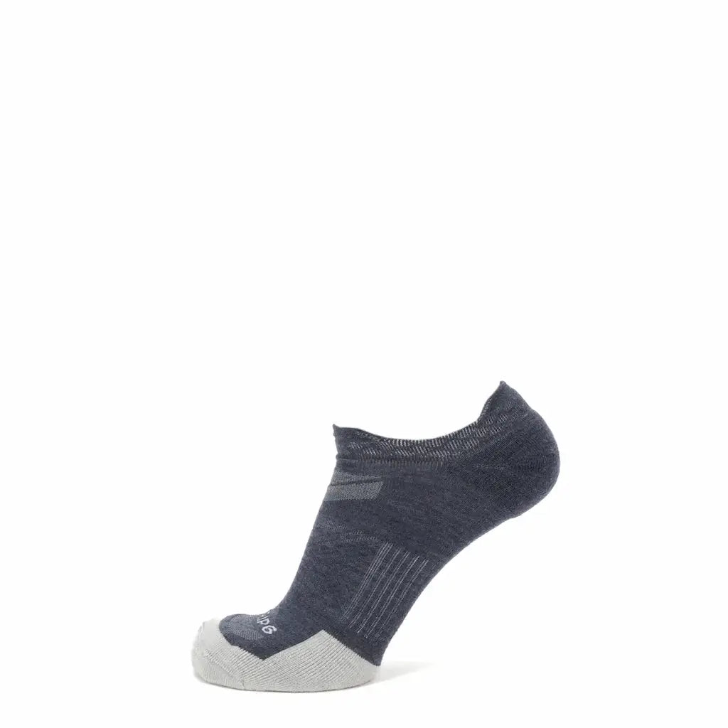 3 Pack Denim - Run No Show Runweight Merino Wool Sock - GRIP6 - Flyclothing LLC
