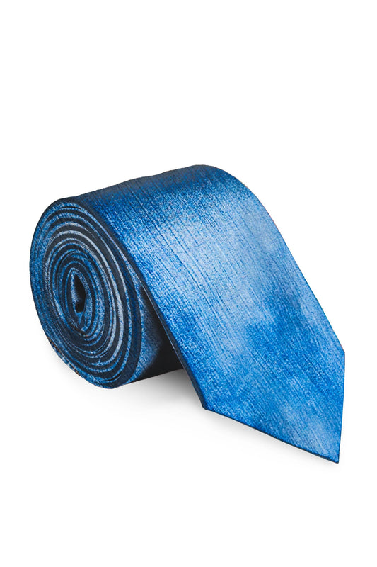 The Canadian Tuxedo | Canadian Tuxedo Denim Print Tie - Shinesty