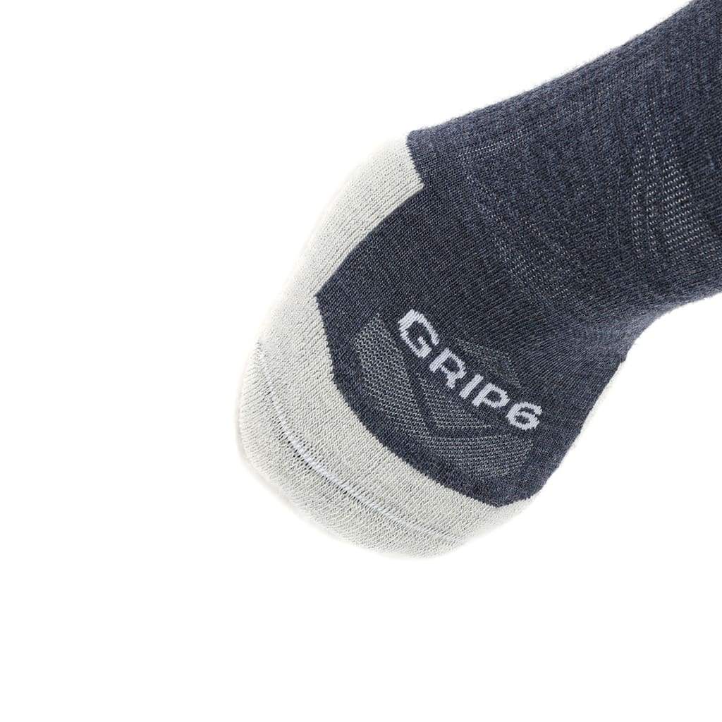 3 Pack Denim - Run No Show Runweight Merino Wool Sock - GRIP6 - Flyclothing LLC