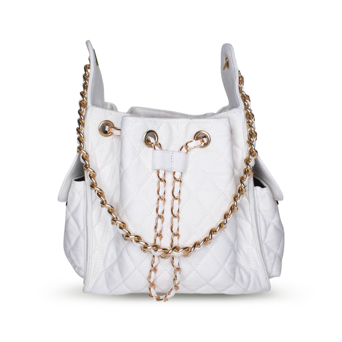 Bayshore Bucket Small - White Denim - BEACH HAUS - Flyclothing LLC