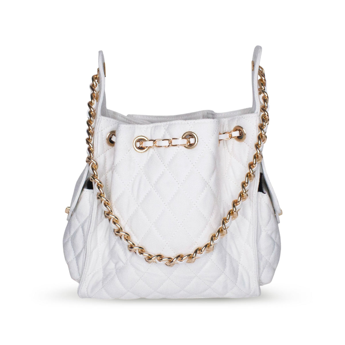 Bayshore Bucket Small - White Denim - BEACH HAUS - Flyclothing LLC