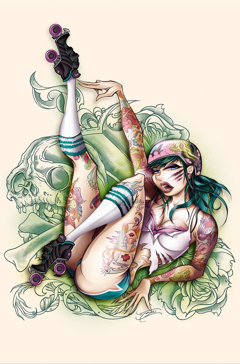 Black Market Art Company Derby Debby Print