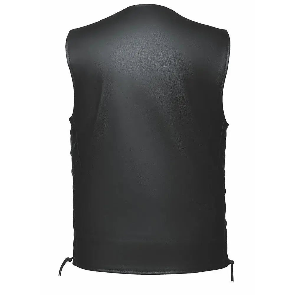 Rifleman - Men's Premium Leather Motorcycle Vest - Unik Just for Bikers - Flyclothing LLC