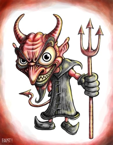 Black Market Art Company Devil Print