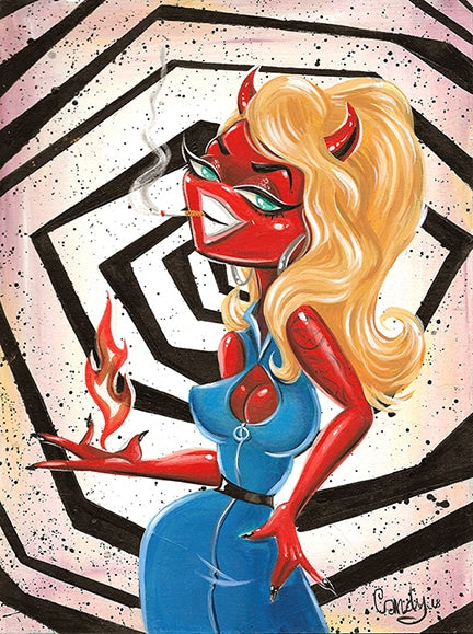 Black Market Art Company Devil With A Blue Dress On Print