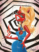 Black Market Art Company Devil With A Blue Dress On Print
