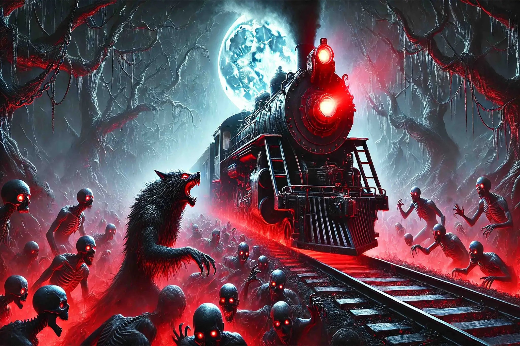 Black Market Art Company DEVILS TRAIN Fantasy Art Prints Print - Black Market Art Company - Flyclothing LLC