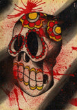 Black Market Art Company Dia Skull Print
