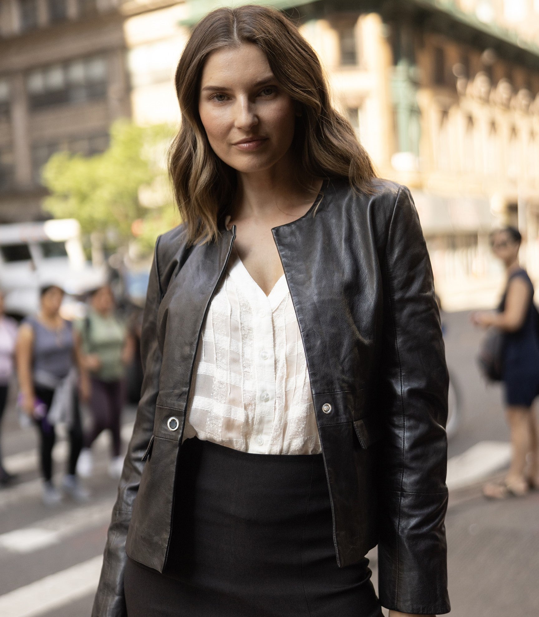 Diane CF Leather Jacket, Black