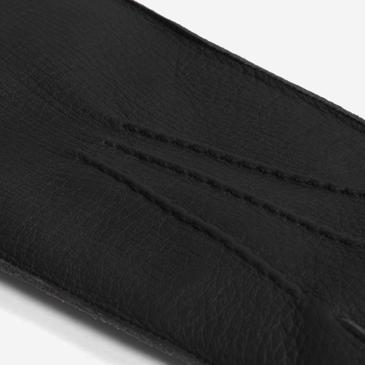 Diego (black) - Italian gloves made of American deerskin leather with rabbit fur lining - Leather Gloves Online - Flyclothing LLC