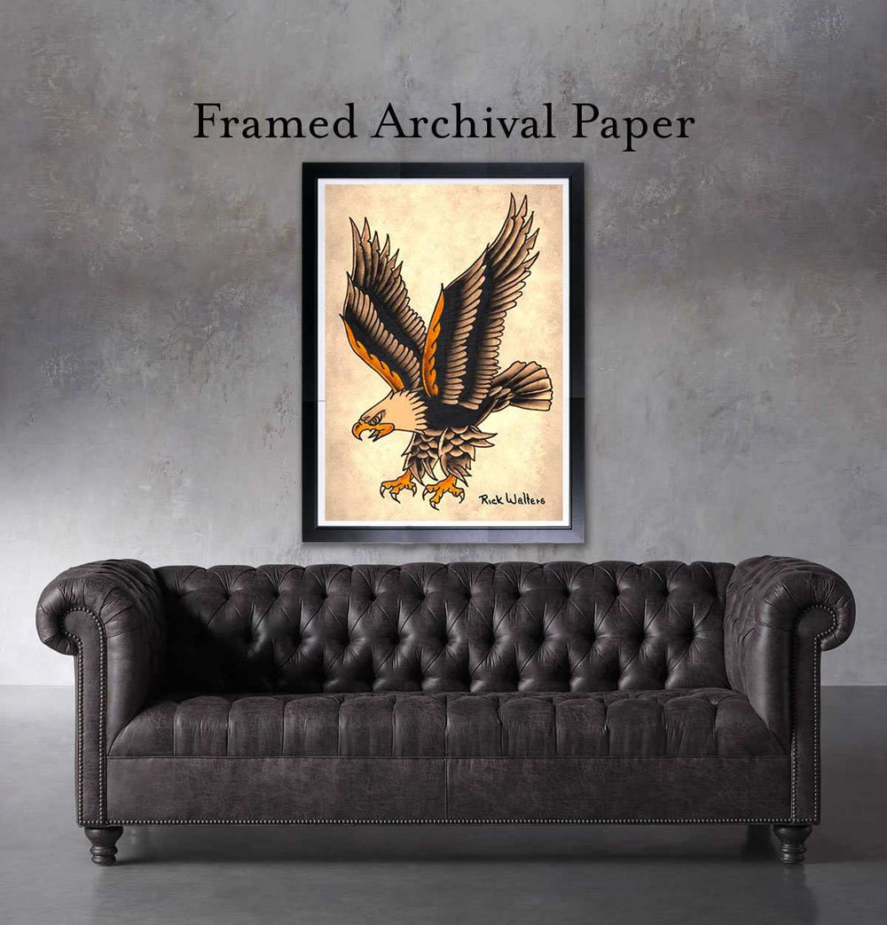 Black Market Art Company Diving Eagle Print - Black Market Art Company - Flyclothing LLC