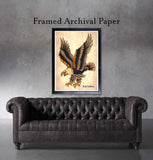 Black Market Art Company Diving Eagle Print