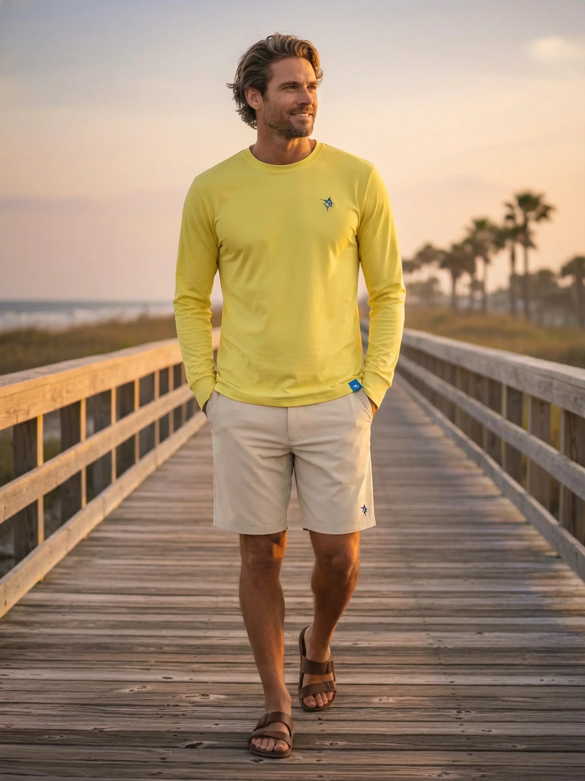 Dockside Performance Long Sleeve - White Water Life - Flyclothing LLC
