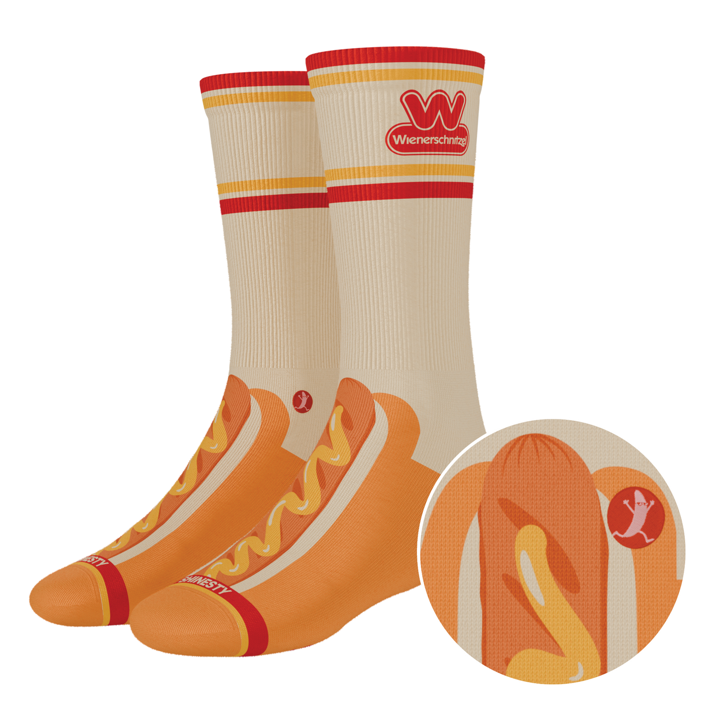 The Dog On Dog | Shinesty x Wienerschnitzel Heel Hammock™ Crew Socks - Shinesty - Flyclothing LLC