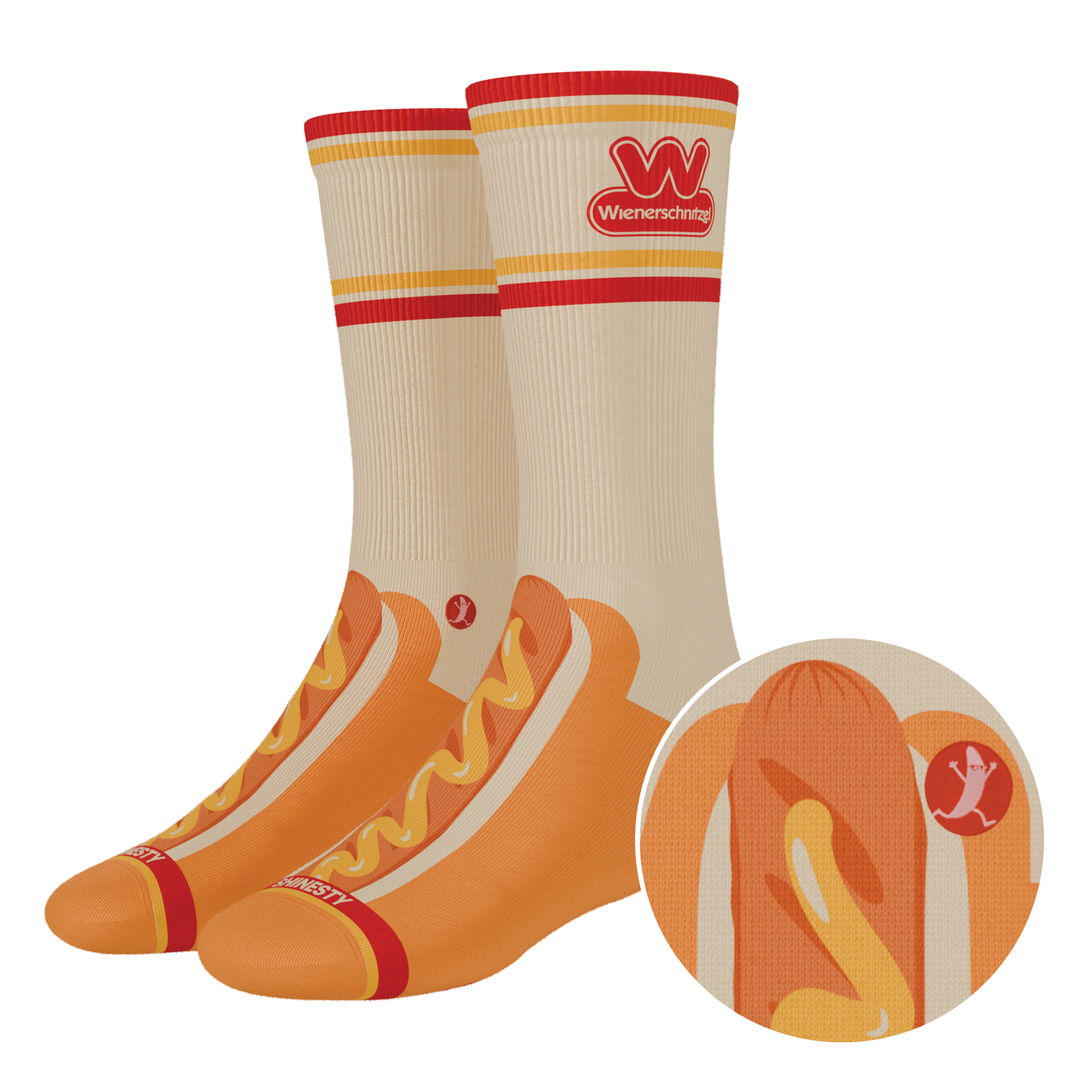 The Dog On Dog | Shinesty x Wienerschnitzel Heel Hammock™ Crew Socks - Shinesty - Flyclothing LLC