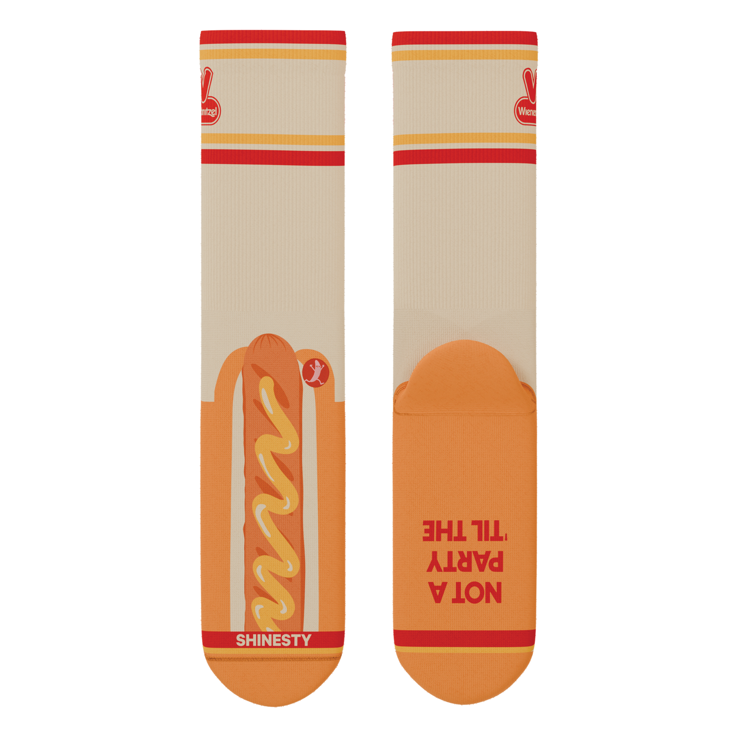 The Dog On Dog | Shinesty x Wienerschnitzel Heel Hammock™ Crew Socks - Shinesty - Flyclothing LLC