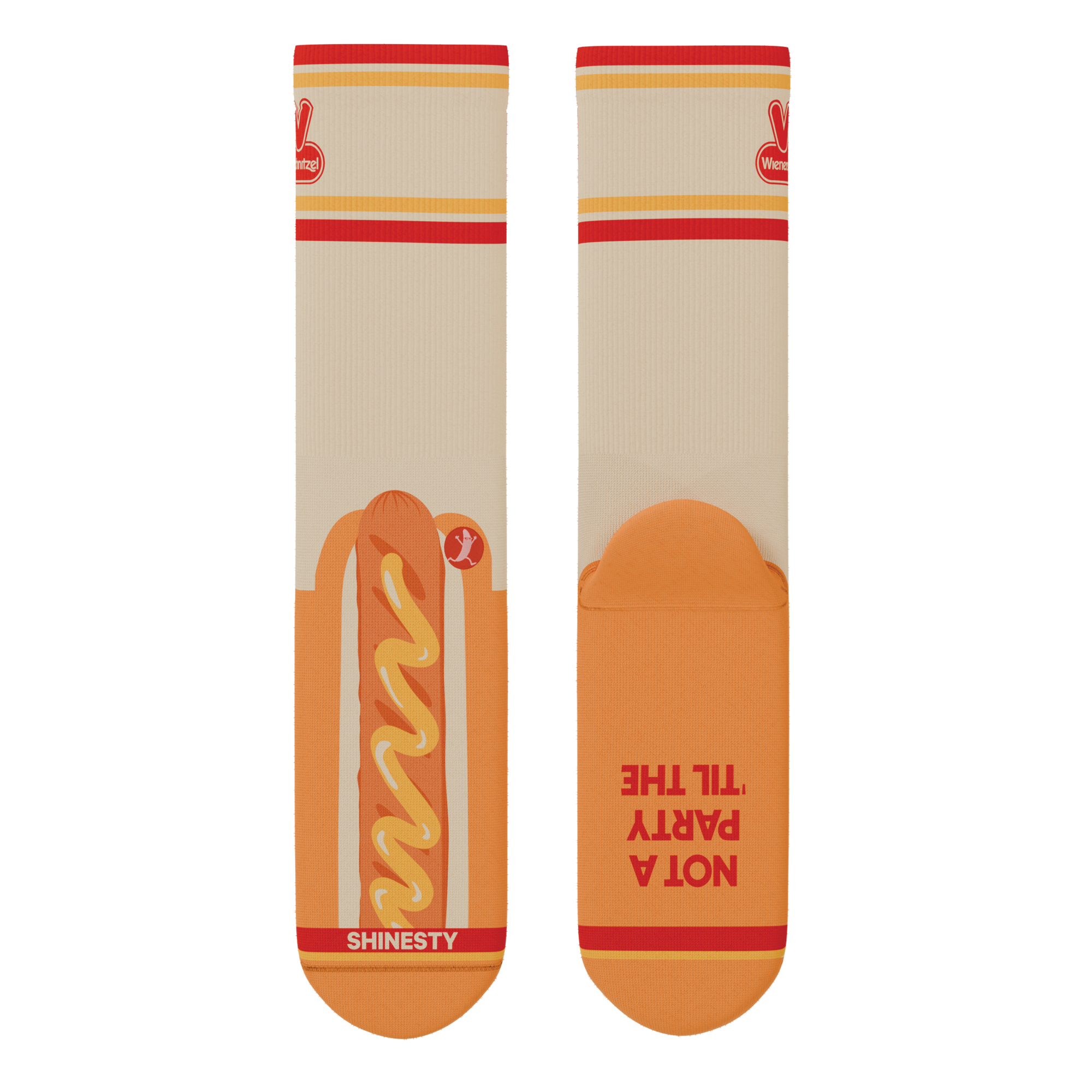 The Dog On Dog | Shinesty x Wienerschnitzel Heel Hammock™ Crew Socks - Shinesty - Flyclothing LLC
