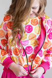 SALE Don't Worry, Be Hippy Satin Jacket - Mila & Rose ® - Flyclothing LLC