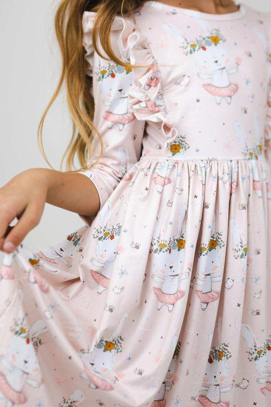 Don't Worry, Be Hoppy Ruffle Twirl Dress - Mila & Rose ® - Flyclothing LLC