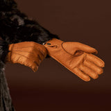 Donatella (brown) – Luxurious Italian peccary leather gloves with cashmere lining - Leather Gloves Online - Flyclothing LLC