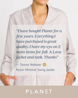 Nylon Minimal Swing Jacket - Putty - PLANET by Lauren G - Flyclothing LLC