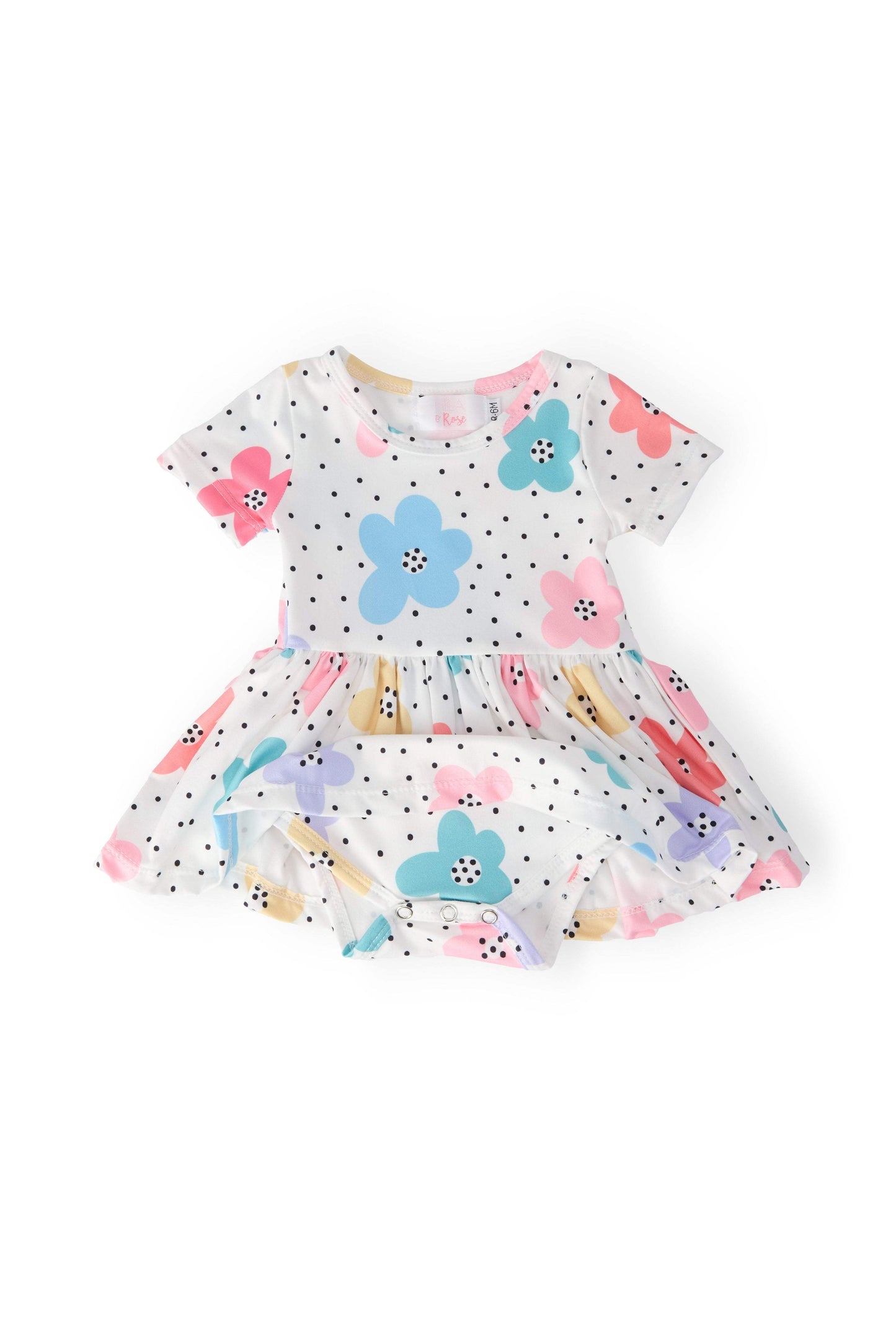 Dots & Daisies S/S Twirl Bodysuit - Mila & Rose ® - Flyclothing LLC