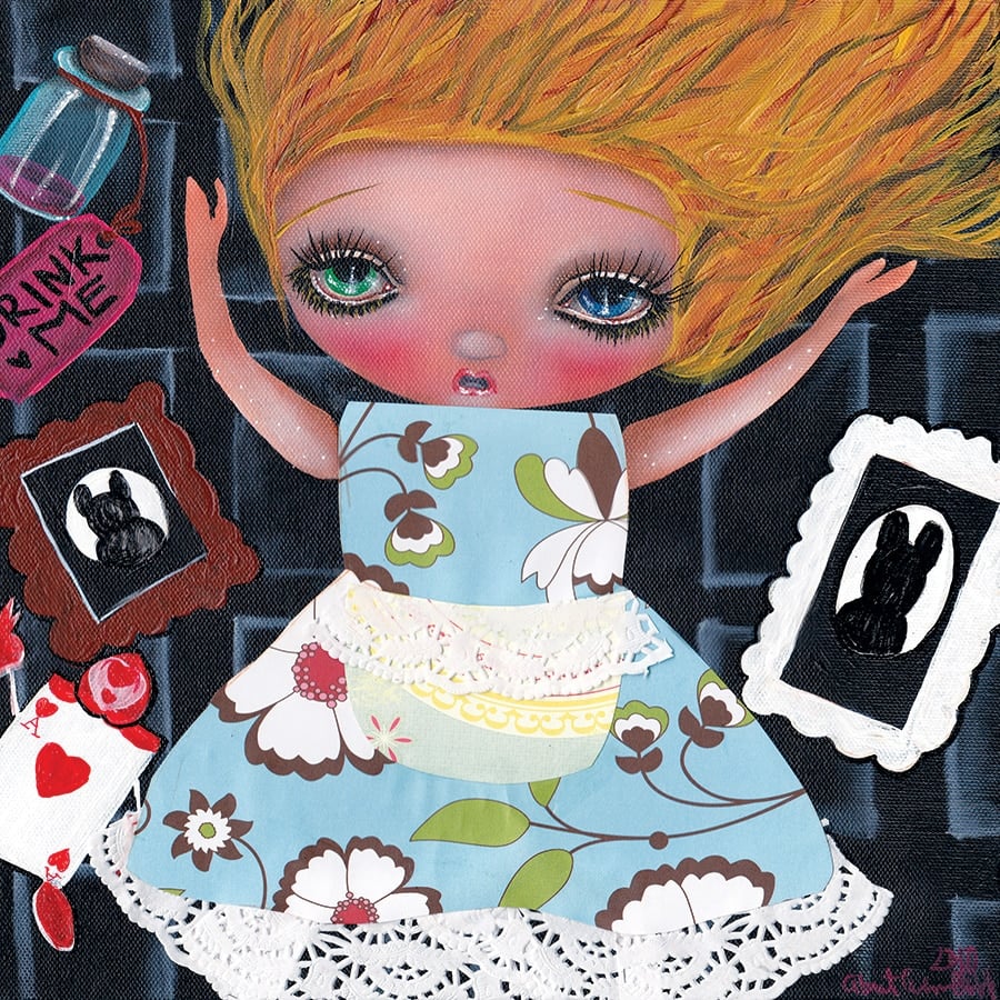 Black Market Art Company Down the Rabbit Hole Print