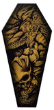 Black Market Art Company Dragon & Skull & Stretched Canvas Coffin Print