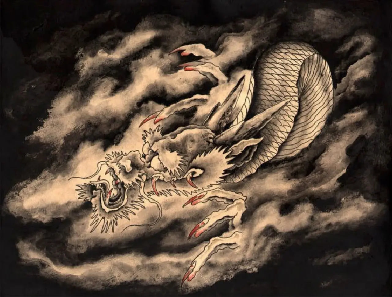 Black Market Art Company Dragon & Smoke Print - Black Market Art Company - Flyclothing LLC