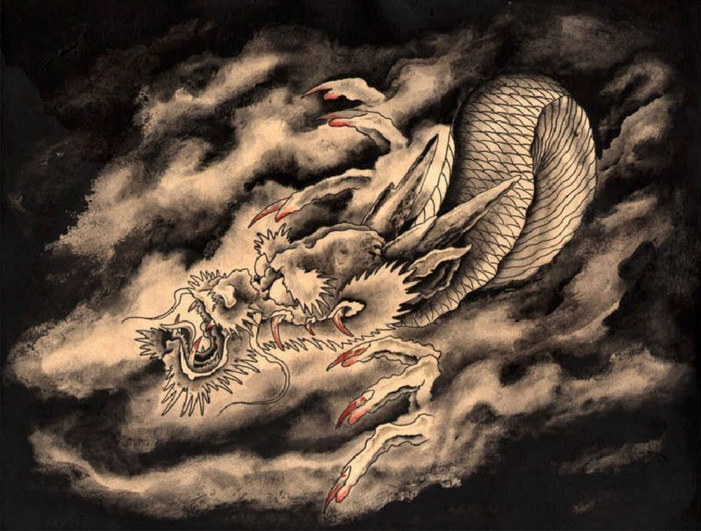 Black Market Art Company Dragon & Smoke Print