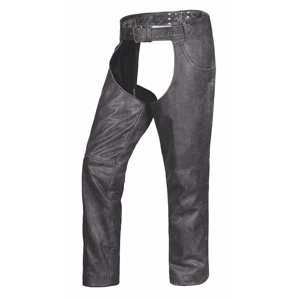 Dragster - Unisex Gray Jean Pocket Chaps - Unik Just for Bikers - Flyclothing LLC