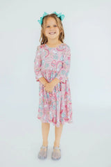 Dream Big Little One 3/4 Pocket Twirl Dress - Mila & Rose ® - Flyclothing LLC