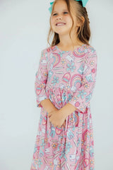 Dream Big Little One 3/4 Pocket Twirl Dress - Mila & Rose ® - Flyclothing LLC