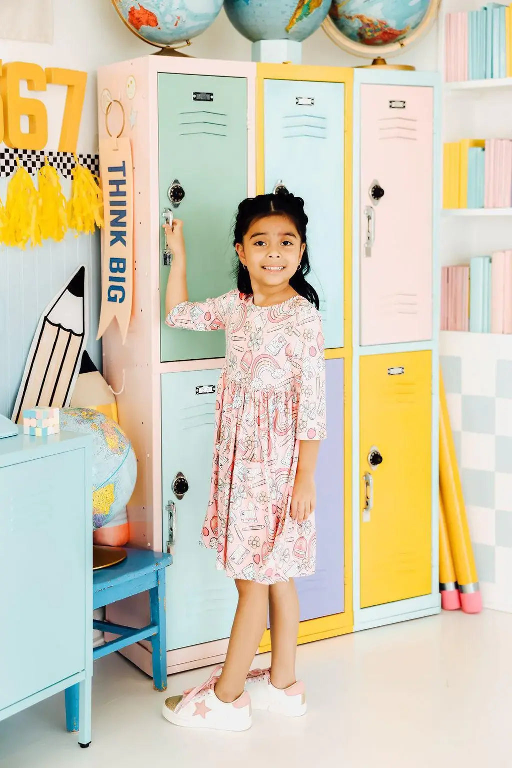 Dream Big Little One 3/4 Pocket Twirl Dress - Mila & Rose ® - Flyclothing LLC