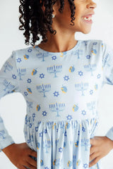 Dreidel Darling L/S Pocket Twirl Dress - Mila & Rose ® - Flyclothing LLC