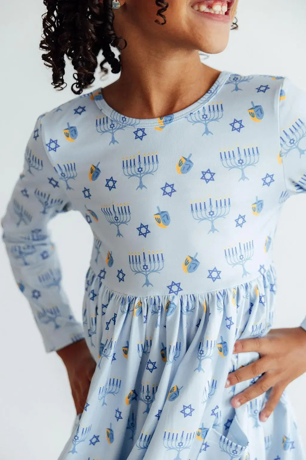Dreidel Darling L/S Pocket Twirl Dress - Mila & Rose ® - Flyclothing LLC