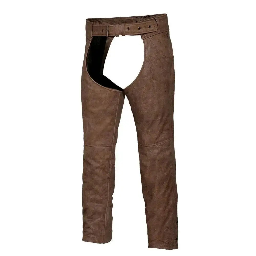 Drifter - Unisex Brown Jean Pocket Chaps - Unik Just for Bikers - Flyclothing LLC
