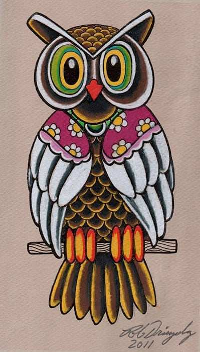 Black Market Art Company Dringenberg Owl Print - Black Market Art Company - Flyclothing LLC